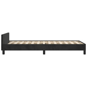 vidaXL Bed Frame without Mattress Black 100x200 cm Velvet