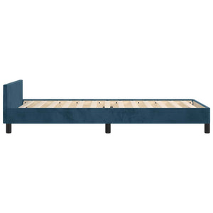 vidaXL Bed Frame without Mattress Dark Blue 100x200 cm Velvet