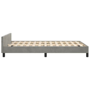 vidaXL Bed Frame without Mattress Light Grey 120x200 cm Velvet