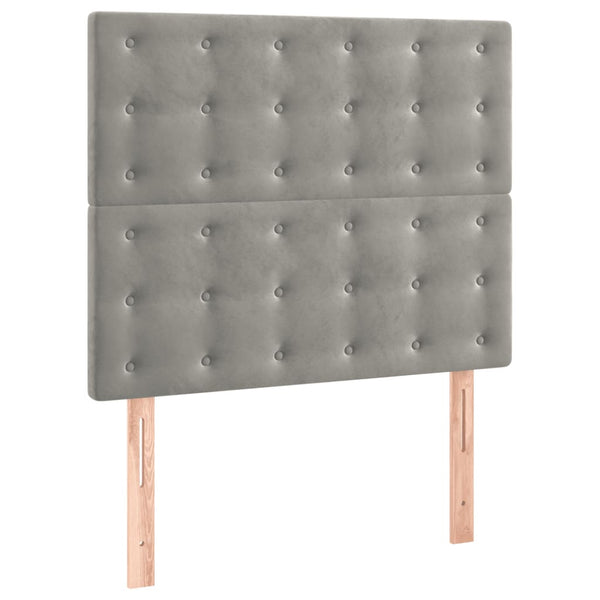 vidaXL Bed Frame without Mattress Light Grey 120x200 cm Velvet