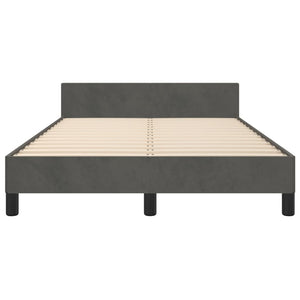 vidaXL Bed Frame without Mattress Dark Grey 120x200 cm Velvet