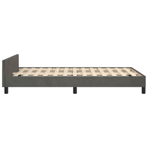 vidaXL Bed Frame without Mattress Dark Grey 120x200 cm Velvet