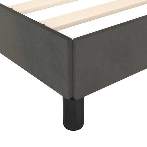 vidaXL Bed Frame without Mattress Dark Grey 120x200 cm Velvet