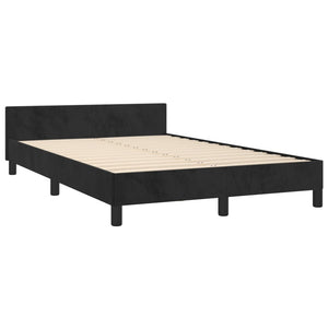 vidaXL Bed Frame without Mattress Black 120x200 cm Velvet