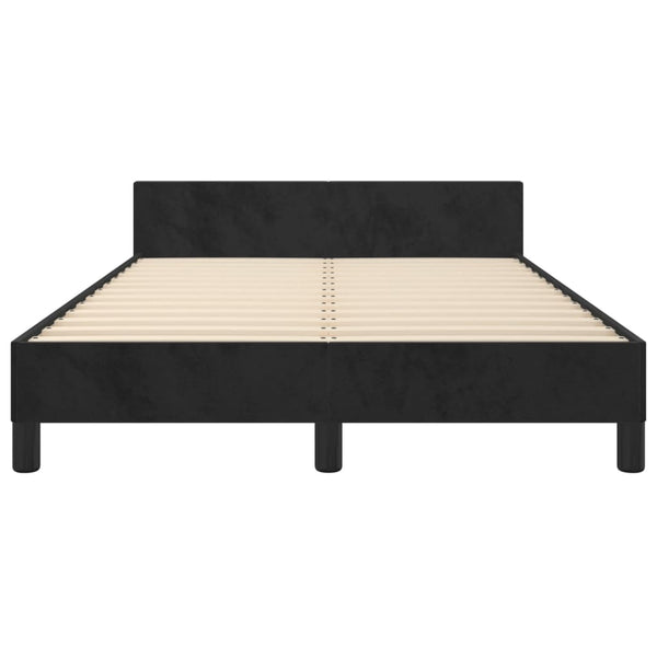vidaXL Bed Frame without Mattress Black 120x200 cm Velvet