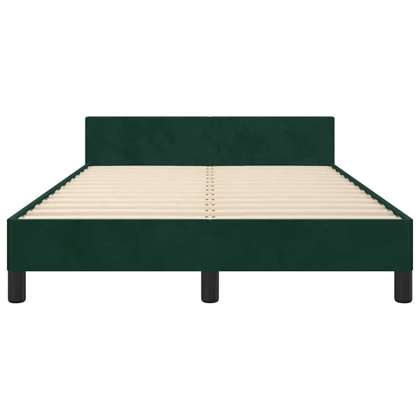 vidaXL Bed Frame without Mattress Dark Green 120x200 cm Velvet