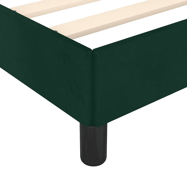 vidaXL Bed Frame without Mattress Dark Green 120x200 cm Velvet