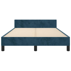 vidaXL Bed Frame without Mattress Dark Blue 120x200 cm Velvet