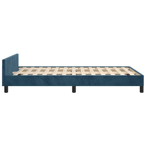 vidaXL Bed Frame without Mattress Dark Blue 120x200 cm Velvet