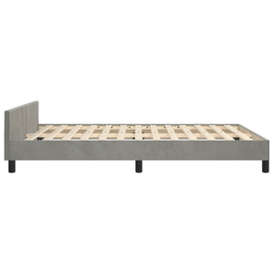 vidaXL Bed Frame without Mattress Light Grey 140x190 cm Velvet