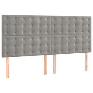 vidaXL Bed Frame without Mattress Light Grey 140x190 cm Velvet