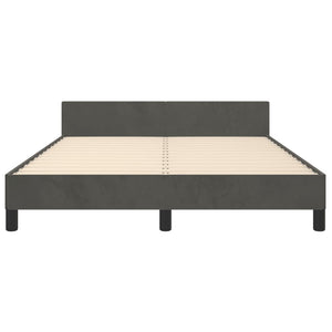 vidaXL Bed Frame without Mattress Dark Grey 140x190 cm Velvet