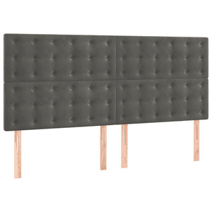vidaXL Bed Frame without Mattress Dark Grey 140x190 cm Velvet