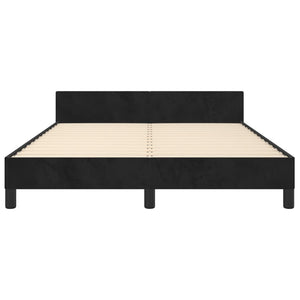 vidaXL Bed Frame without Mattress Black 140x190 cm Velvet