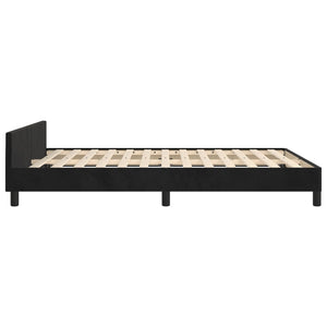 vidaXL Bed Frame without Mattress Black 140x190 cm Velvet