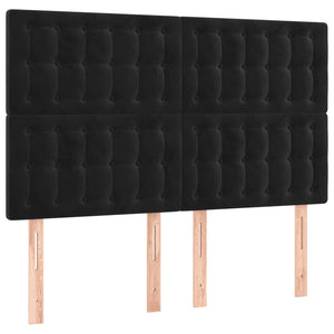 vidaXL Bed Frame without Mattress Black 140x190 cm Velvet