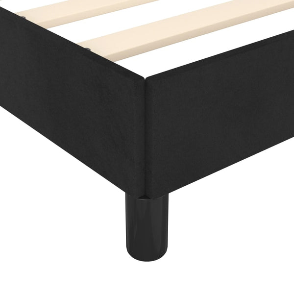 vidaXL Bed Frame without Mattress Black 140x190 cm Velvet