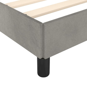 vidaXL Bed Frame without Mattress Light Gray 140x200 cm Velvet
