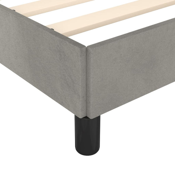 vidaXL Bed Frame without Mattress Light Gray 140x200 cm Velvet