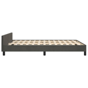 vidaXL Bed Frame without Mattress Dark Gray 140x200 cm Velvet