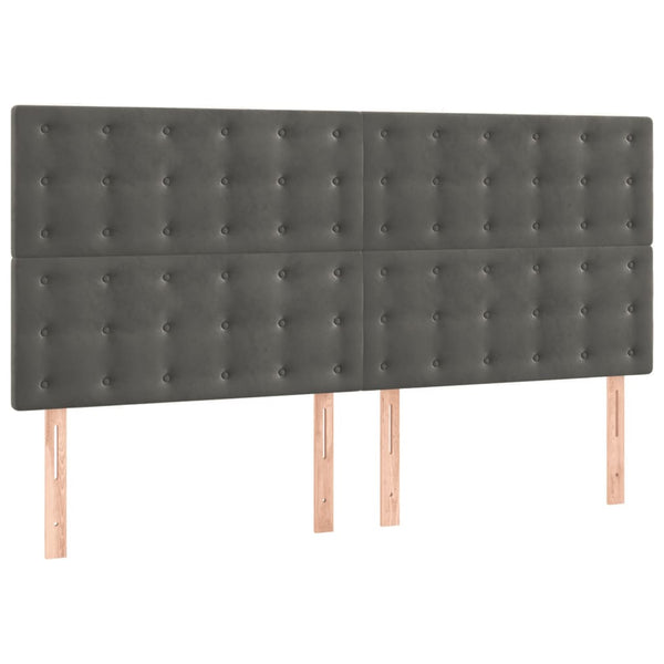vidaXL Bed Frame without Mattress Dark Gray 140x200 cm Velvet