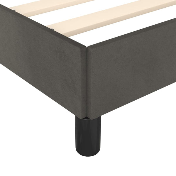 vidaXL Bed Frame without Mattress Dark Gray 140x200 cm Velvet