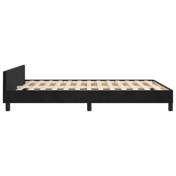 vidaXL Bed Frame without Mattress Black 140x200 cm Velvet