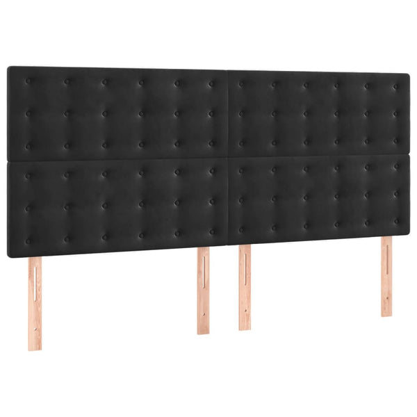 vidaXL Bed Frame without Mattress Black 140x200 cm Velvet