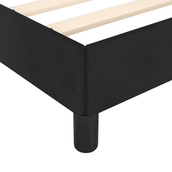 vidaXL Bed Frame without Mattress Black 140x200 cm Velvet
