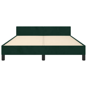 vidaXL Bed Frame without Mattress Dark Green 140x200 cm Velvet