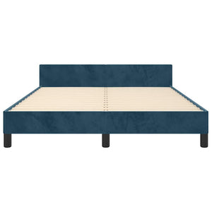 vidaXL Bed Frame without Mattress Dark Blue 140x200 cm Velvet