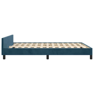vidaXL Bed Frame without Mattress Dark Blue 140x200 cm Velvet