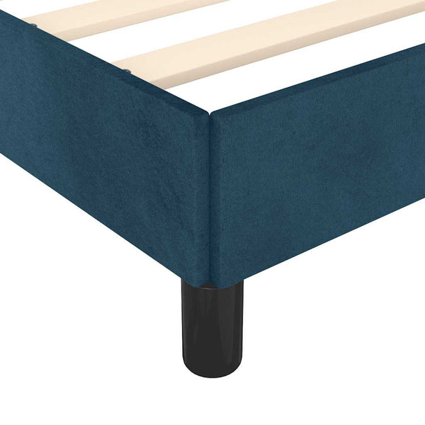 vidaXL Bed Frame without Mattress Dark Blue 140x200 cm Velvet