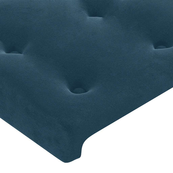 vidaXL Bed Frame without Mattress Dark Blue 140x200 cm Velvet
