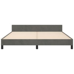 vidaXL Bed Frame without Mattress Dark Grey 160x200 cm Velvet