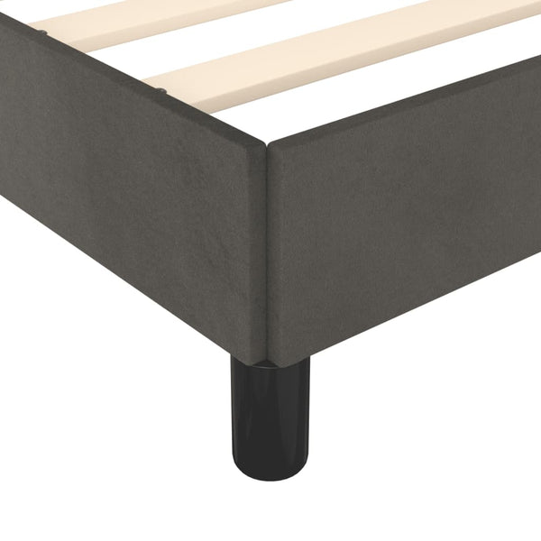 vidaXL Bed Frame without Mattress Dark Grey 160x200 cm Velvet