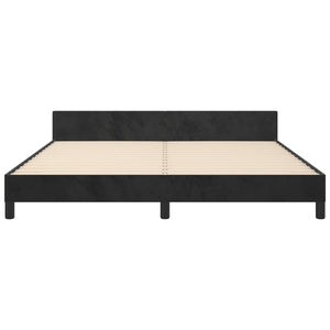 vidaXL Bed Frame without Mattress Black 160x200 cm Velvet
