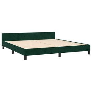 vidaXL Bed Frame without Mattress Dark Green 160x200 cm Velvet