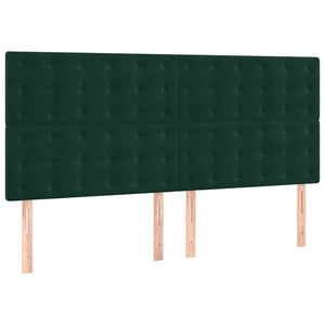 vidaXL Bed Frame without Mattress Dark Green 160x200 cm Velvet
