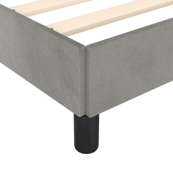 vidaXL Bed Frame with Headboard Light Gray 180x200 cm Velvet