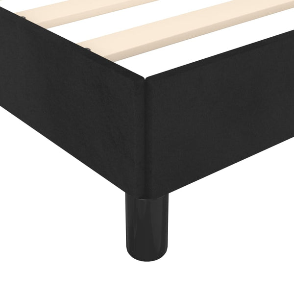 vidaXL Bed Frame with Headboard Black 180x200 cm Velvet