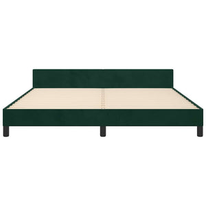 vidaXL Bed Frame with Headboard Dark Green 180x200 cm Velvet