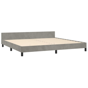 vidaXL Bed Frame without Mattress Light Grey 200x200 cm Velvet