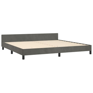 vidaXL Bed Frame without Mattress Dark Grey 200x200 cm Velvet