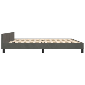 vidaXL Bed Frame without Mattress Dark Grey 200x200 cm Velvet