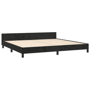 vidaXL Bed Frame without Mattress Black 200x200 cm Velvet