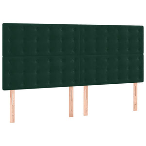 vidaXL Bed Frame without Mattress Dark Green 200x200 cm Velvet