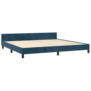 vidaXL Bed Frame without Mattress Dark Blue 200x200 cm Velvet