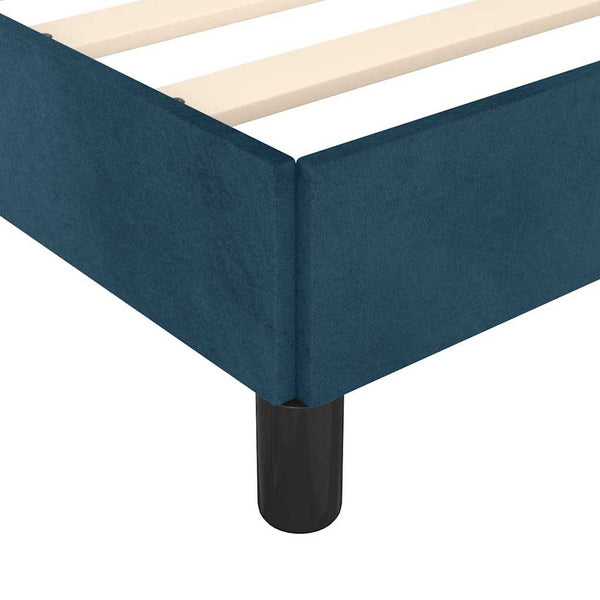 vidaXL Bed Frame without Mattress Dark Blue 200x200 cm Velvet