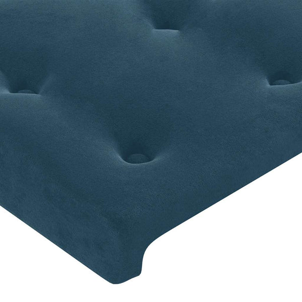 vidaXL Bed Frame without Mattress Dark Blue 200x200 cm Velvet